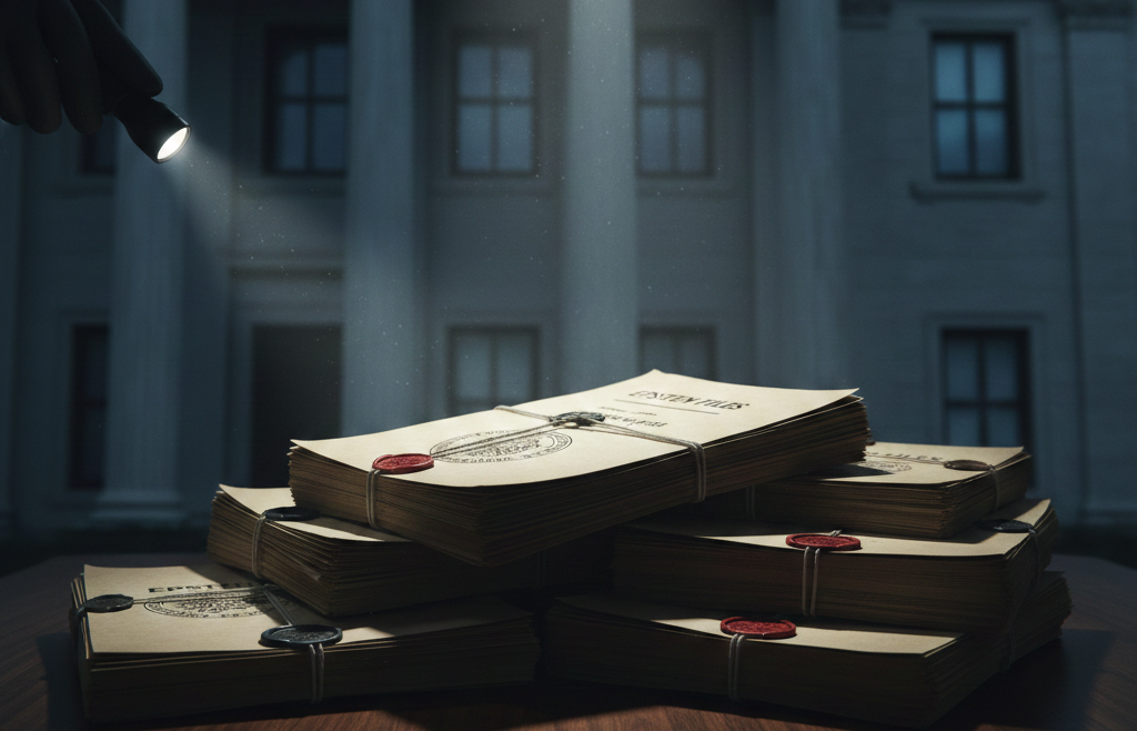 Epstein Files documents and legal records concept illustration